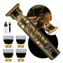 Maquina De Cortar Cabelo Barbear Sem Fio Maquininha Dragão Elétrica Aparador De Pelos Acabamento Depilador 4 Pentes Intimo Masculino Motor Recarregável Usb Tipo C Dourado Nixzen 127/220v