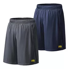 Kit 2 Bermudas Novastreet Shorts Dry Fit Treino - Premium
