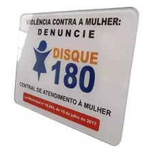 Placa Violência Contra Mulher Ps Transparente