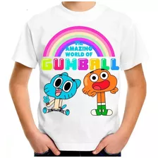 Camiseta Infantil O Incrível Mundo De Gumball Desenho #01