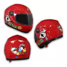 Casco Cerrado Infantil Planet Rojo