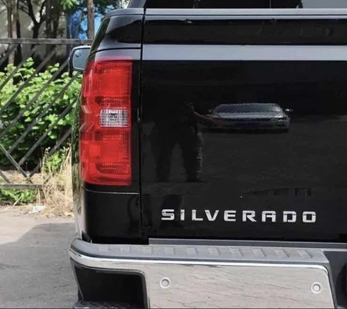 Emblema Silverado Chevrolet Cromado Foto 4