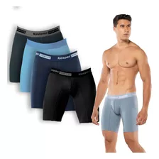 Kit 4x Cueca Box Longleg Masculina Esportiva Assadura Keeper