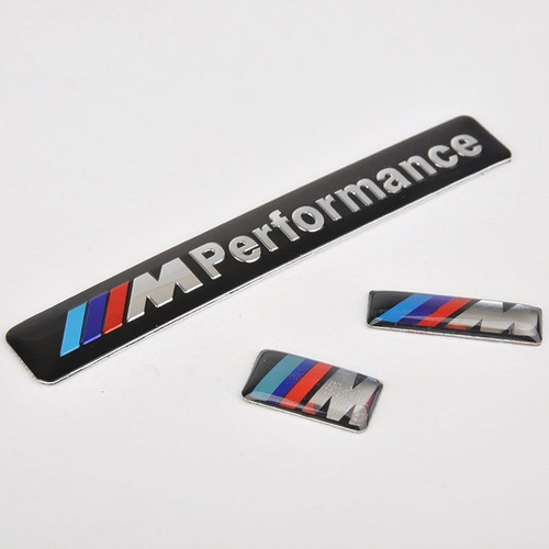 Set 3 Emblemas Bmw M Performance Interior Exterior Foto 2