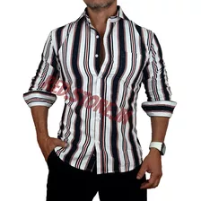 Camisa A Rayas Hombre Modelo 3