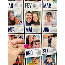 Calendário Com Imã Polaroid 12 Meses Personalizado Com Foto