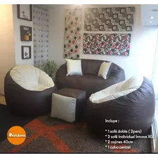 Juego Sala,sofas,mueble,puff,sillon Para Casa,departamento