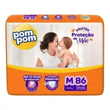 Fralda Infantil Pom Pom Protek Híper 1 Pacote Tamanho M 