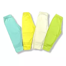 4 Pack Pants Ligeros De Algodón Color Pastel Talla 4-6 Años