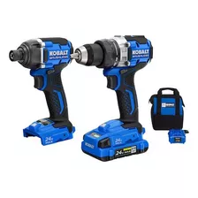 Taladro Y Taladro De Impacto Kobalt, 24v, S/carbones Color Azul Marino