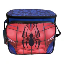 Lonchera Escolar Termica Spiderman Marvel Hombre Araña Color Rojo