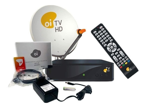 Oi Tv Livre Digital Hd Kit Antena + 02 Receptor Habil Gratis