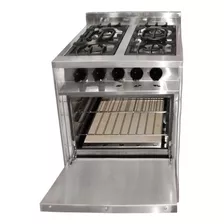 Cocina Industrial Kokken 60cm. 4h C/ Grill Totalmente Acero