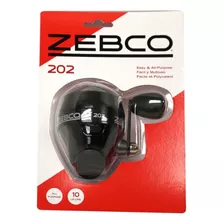 Reel Carrete Zebco 202 Pesca Cerrado Spincast Color Negro