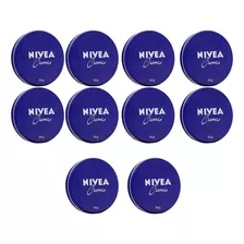 Kit Com 10 Creme Nivea Pele Ressecada Lata Azul 56g - Nívea