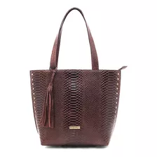 Bolsa Feminina Ombro Grande Couro Legitimo Croco/cobra 