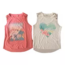 2 Poleras Sin Manga Marca Aussie Talla 16