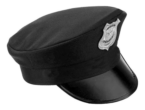 Chapéu Quepe Boina Preto Policial Fantasia Carnaval Infantil