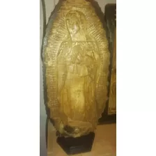 Imagen De La Santísima Virgen Tallado En Madera De Pino 