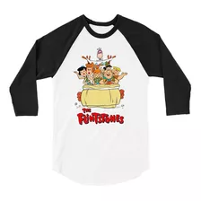 Playera Raglan 3/4 Los Picapiedra Caricaturas Retro