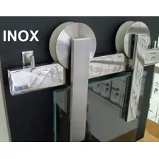 Kit Inox Roldana E Trilho Aparente Inox 2,00m Promoção