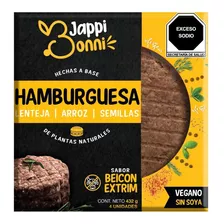 Hamburguesa Jappi Bonni De Lenteja Sabor Beicon Extrim