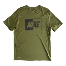 Camiseta Hombre Nike Verde Medium
