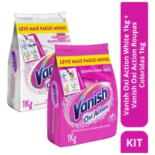 Kit Tira Manchas 1un Vanish White 1kg + 1un Vanish Oxi 1kg