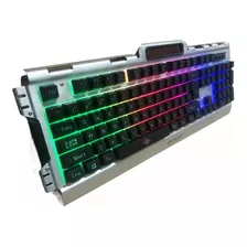 Teclado Mouse Gamer Bk-g3000 Semimecânico Led Metal Prata