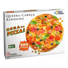 Quebra-cabeça Redondo 500 Peças Pizza