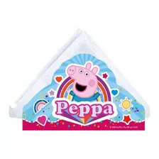 Servilletero De Cartón C/ 15 Servilletas Blancas - Peppa Pig