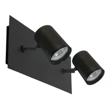 Aplique Base 2 Luces Spots Led Ideal Baño Con Lámparas Gu10 