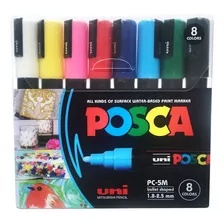 Marcadores Posca 5m Set 8 Colores Basicos