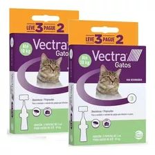 2 Vectra Gatos Para Gatos Até 10kg- 6 Pipetas Envio Imediat