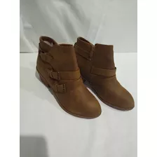 Botitas De Dama Talle 7 En Cuero 