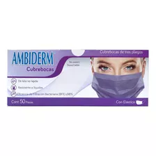 Cubrebocas Tricapa Adulto Ambiderm Original 50 Piezas