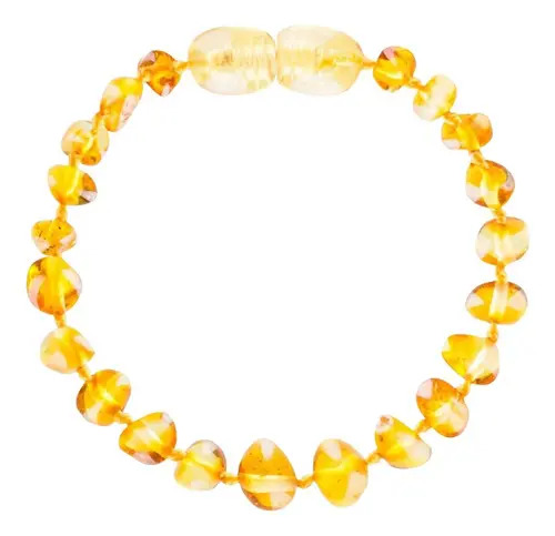 Pulseira De Âmbar Infantil Baroque Honey 14 Cm Baby Care