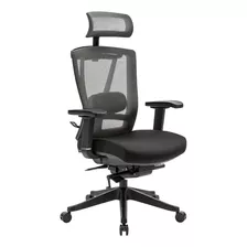 Silla De Escritorio Ofik H1 Ergonómica Negra Con Tapizado De Mesh