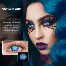 Pupilentes Halloween Snowflake Para Cosplay 14.5 Mm