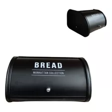 Porta Pães Black Manhattam Bread Aço Preto Hauskraft