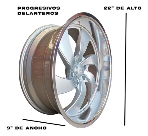 Rines 22  Progresivos | 22x9/11 6x139 | Chevrolet-gmc | 2pzs Foto 5