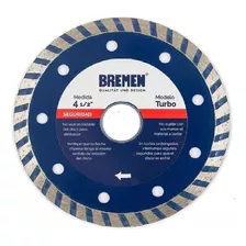 Disco Diamantado Turbo Combinado 4 1/2 115mm Bremen 4527 Color Azul