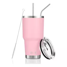 Vaso Termico De Acero Inoxidable De 30 Onzas Con Tapa-rosa