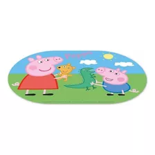 Mantel Ovalo Peppa Pig 42x29 Cm Polipropileno Color Multicolor