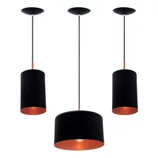 Trio Bilboquê Poptem Luminária Pendente Gourmet Alumínio