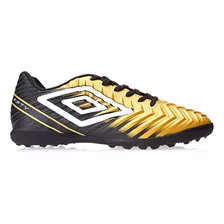 Chuteira Society Fifty V Umbro Cor Dourado Preto Branco Tamanho 40