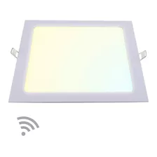 Plafon Smart Led Quadrado Embutir 18w Autovolt Taschibra Cor Branco 100v/240v