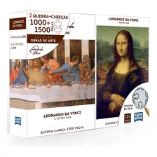 Quebra Cabeça Leonardo Da Vinci Monalisa A Ultima Ceia 1500