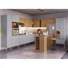 Cozinha Compacta 15 Peças 2 Paneleiros 4 Balcões 6 Bd