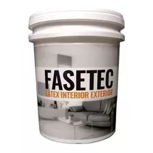 Polacrin Latex Fasetec Pintura Interior Exterior Unidad 20 Litros Acabado Mate Color Blanca